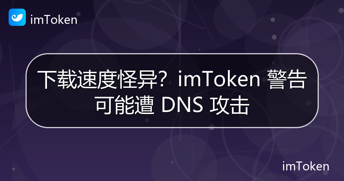 下载速度怪异？imToken 警告可能遭 DNS 攻击 - imToken 钱包官方教程